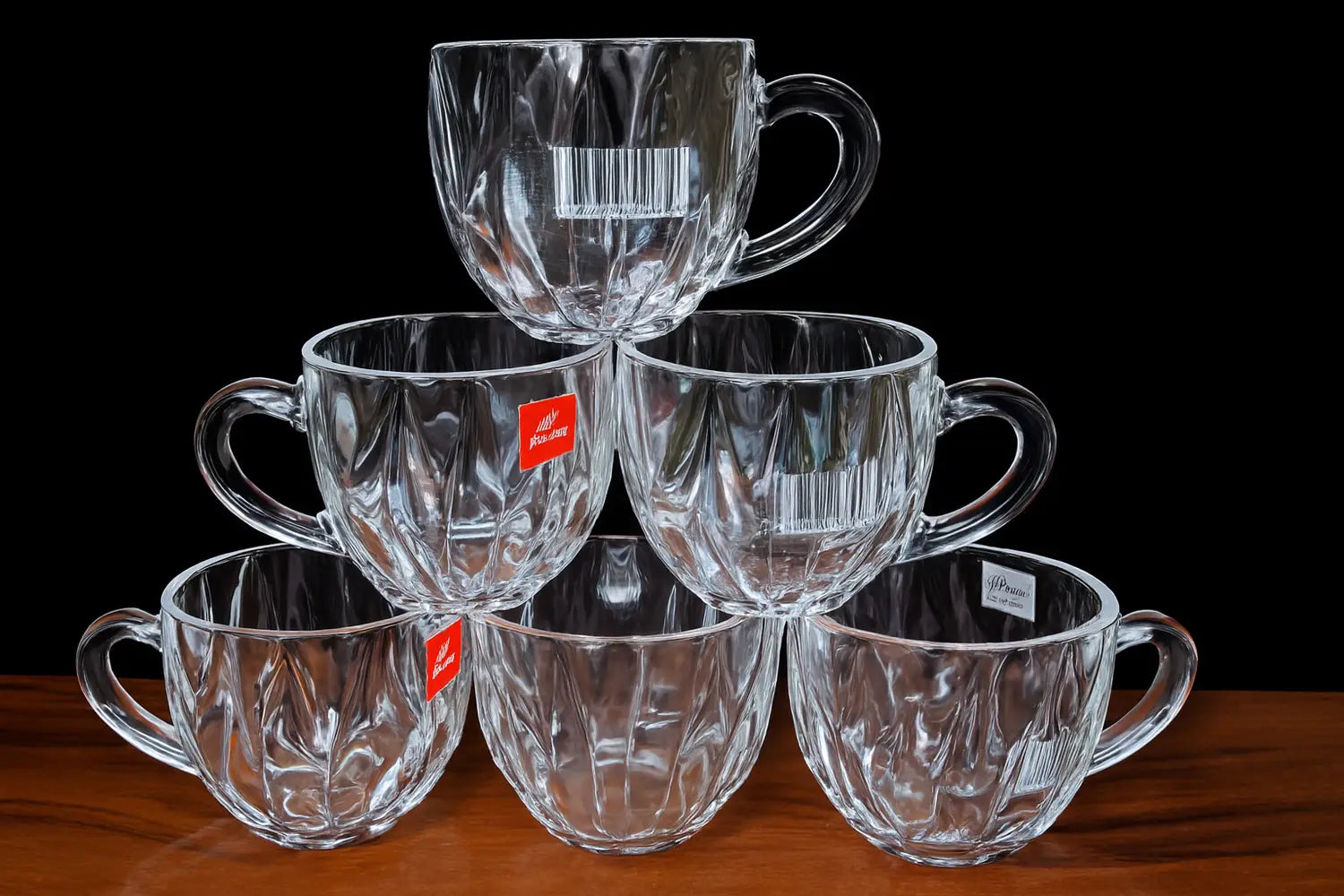 GLASS TEA CUPS 6 PCS SET