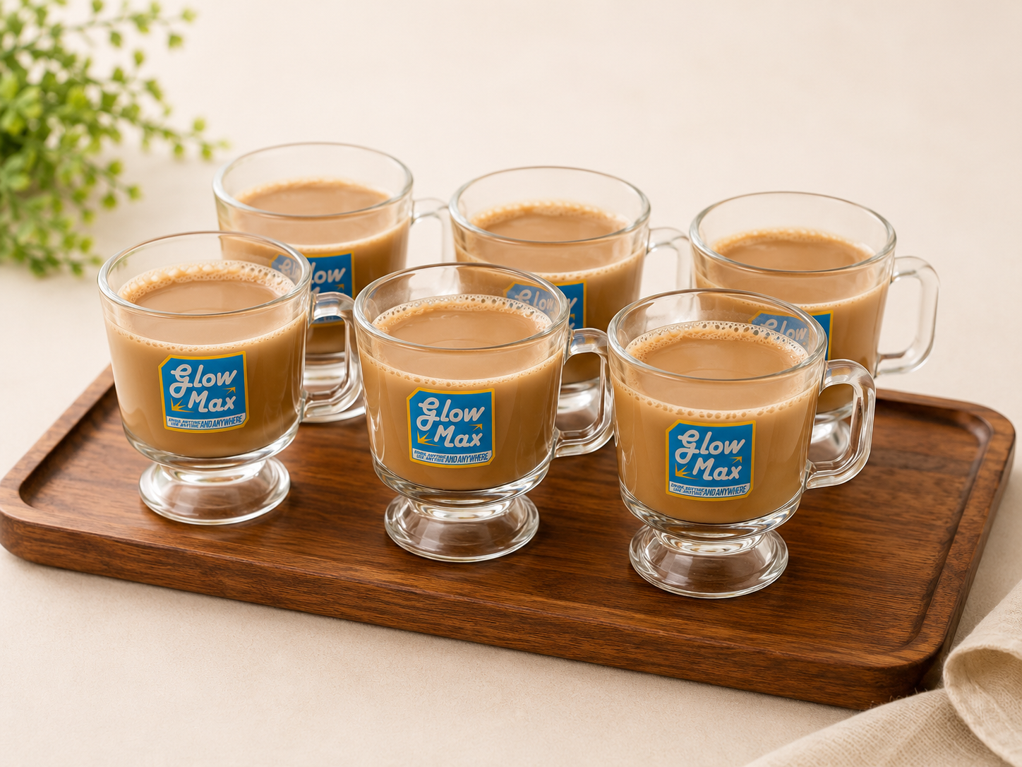 TRANSPARENT GLASS TEA CUPS